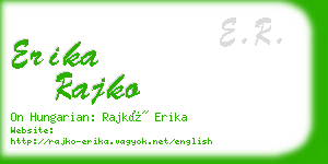 erika rajko business card